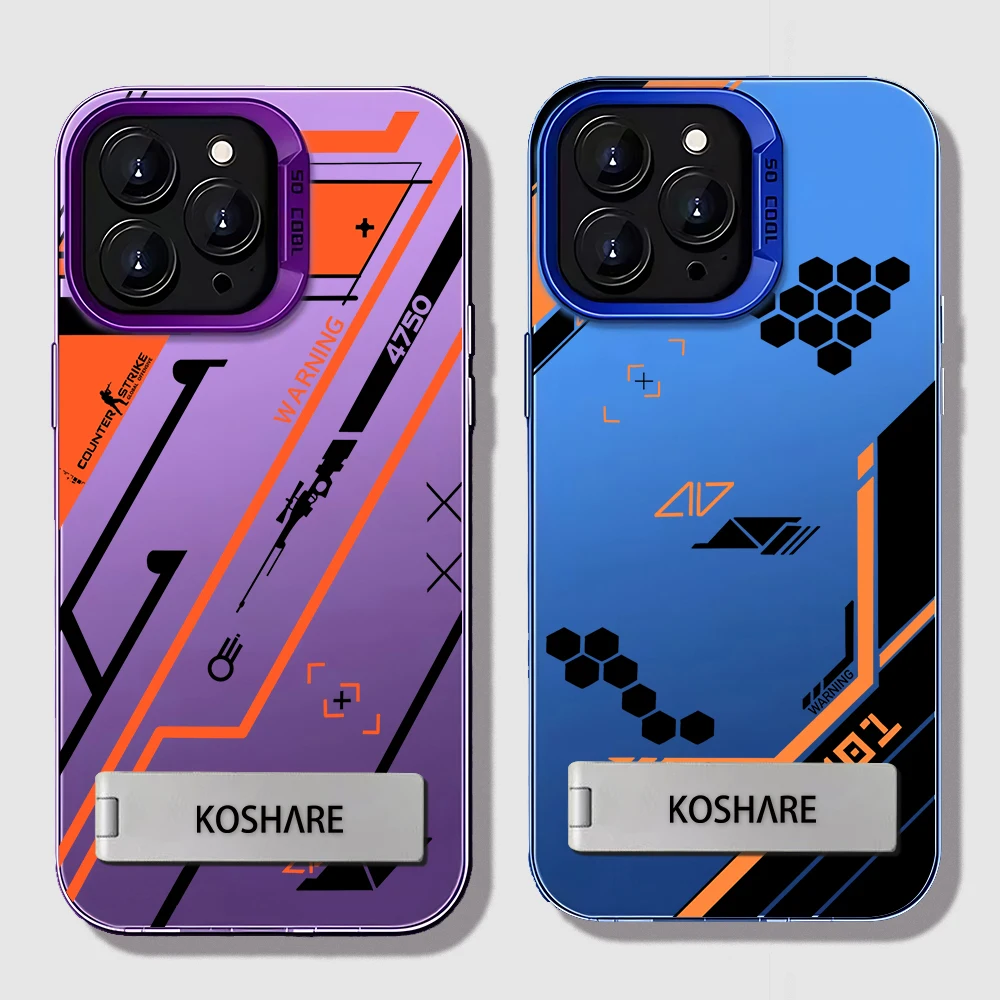 CS GO CS حالة مع حامل لـ OPPO Realme ، ضربة مضادة للألعاب الساخنة ، Realme 9i ، 10 ، 11 ، 12 Pro ، C12 ، C15 ، C31 ، C33 ، C35 ، C53 ، C55 ، C65 ، برو بلس ، 5G