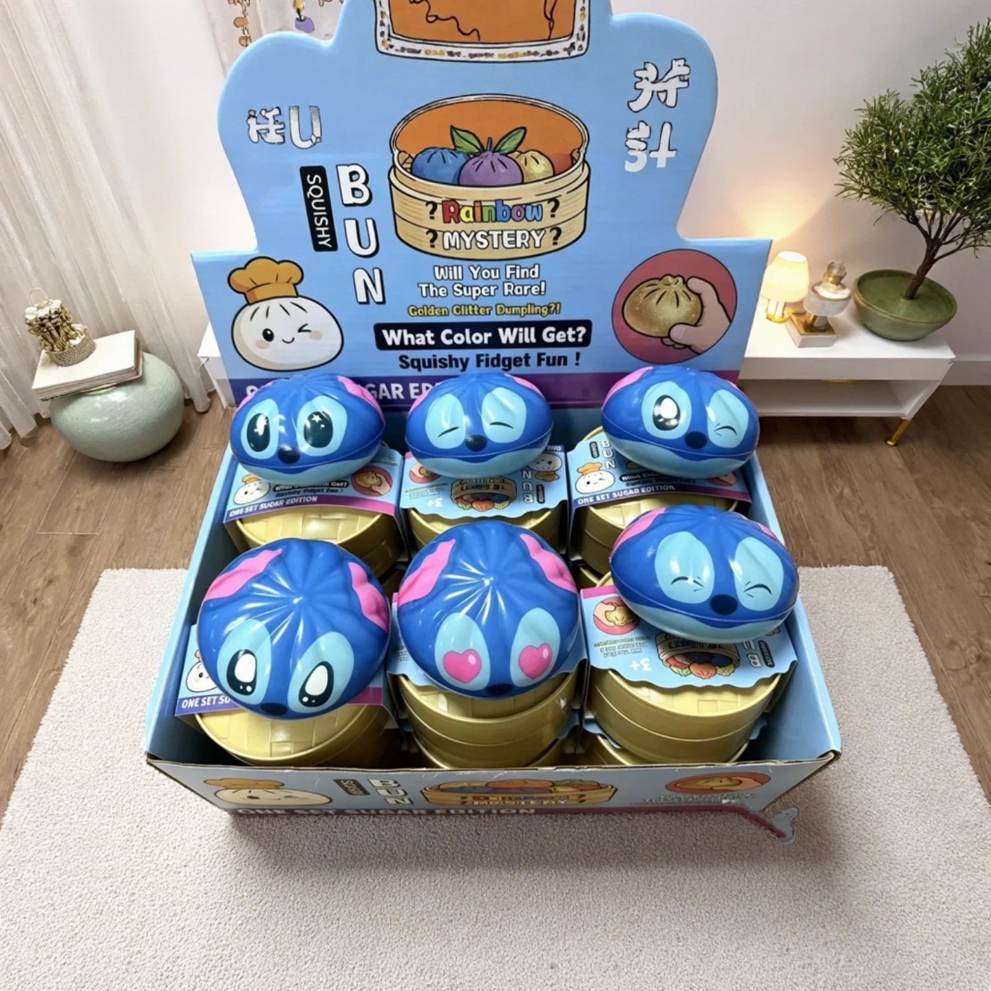 Slow Rebound Squishy Stress Relief Toy, Simulated Mini Steamed Bun Desktop Ornament, Creative Office Gift & Vent Toy - view 2
