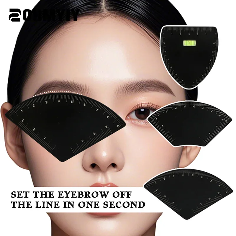 1pc Aluminum Alloy Fast Drawing Eyebrow Design Ruler Microblading MappingTool Shaping Permanent Makeup DrawingGuide Ruler Tattoo