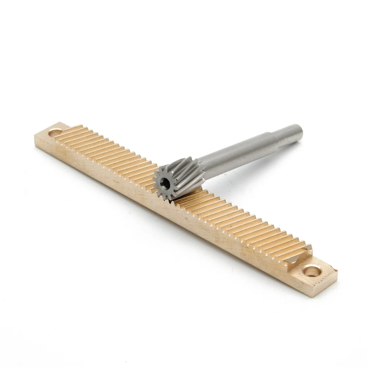 Micro Helical Gear Rack Strip 0.5M 12 Teeth Stainless Steel X Brass DIY Optical Mobile Slide Guide Rail for Fine Adjustment