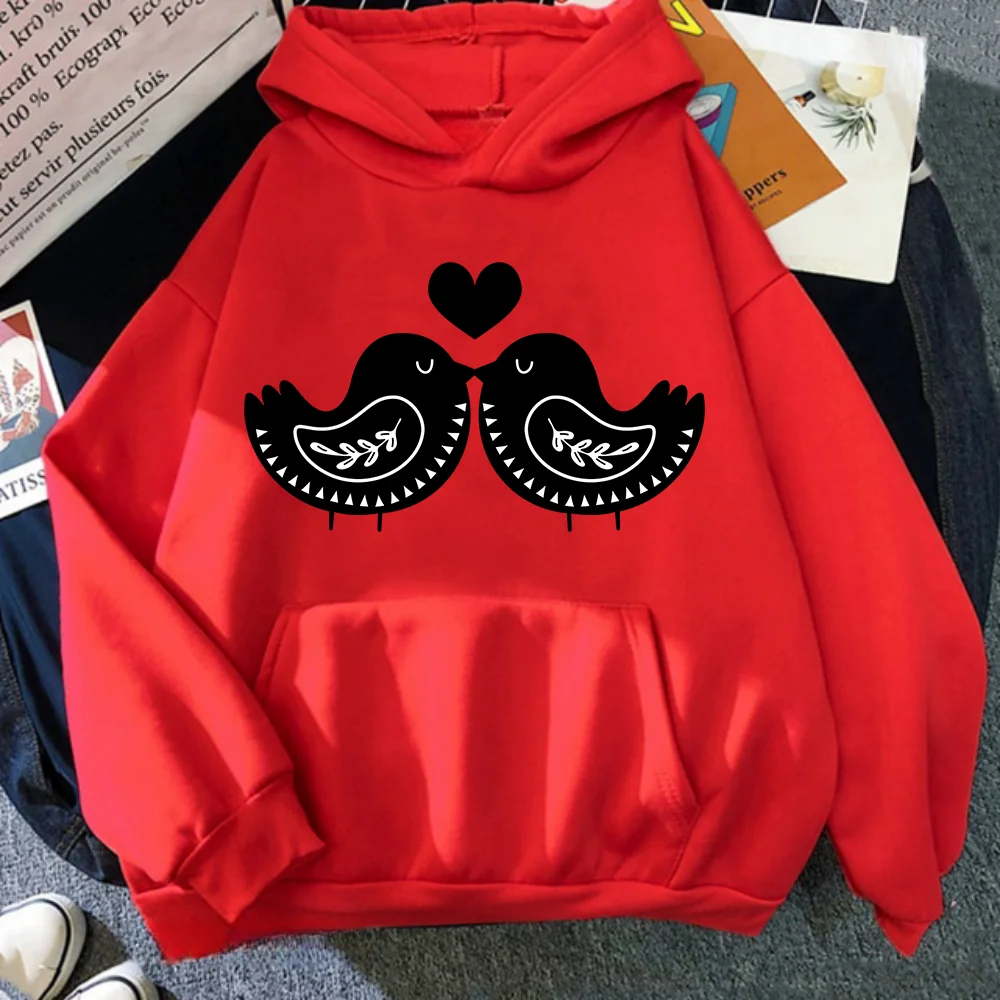 

y2k Valentine's Day lovebirds women men winter clothes women anime hoodie hoodies streetwear clothes harajuku sweatshirt tops