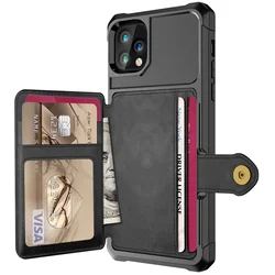 Luxury PU Leather Wallet Case for iPhone 13 11 12 Pro Max 5G iPhone 12 Mini Cases Wallet Flip Cover Buckle for iPhone 12 Fundas