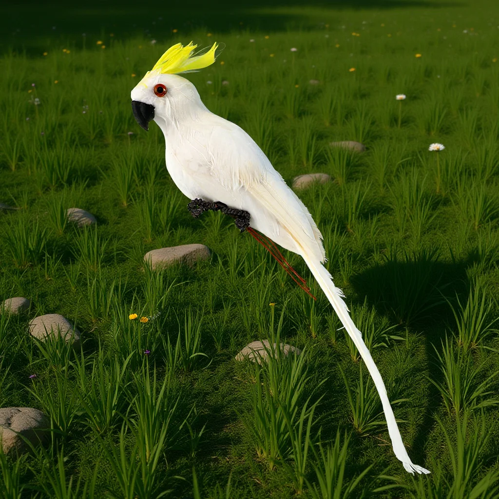 

1pc Artificial Parrot Decor Realistic Simulation Bird Garden Art Outdoor Decoration Planters Bookshelves Fence Figure Party