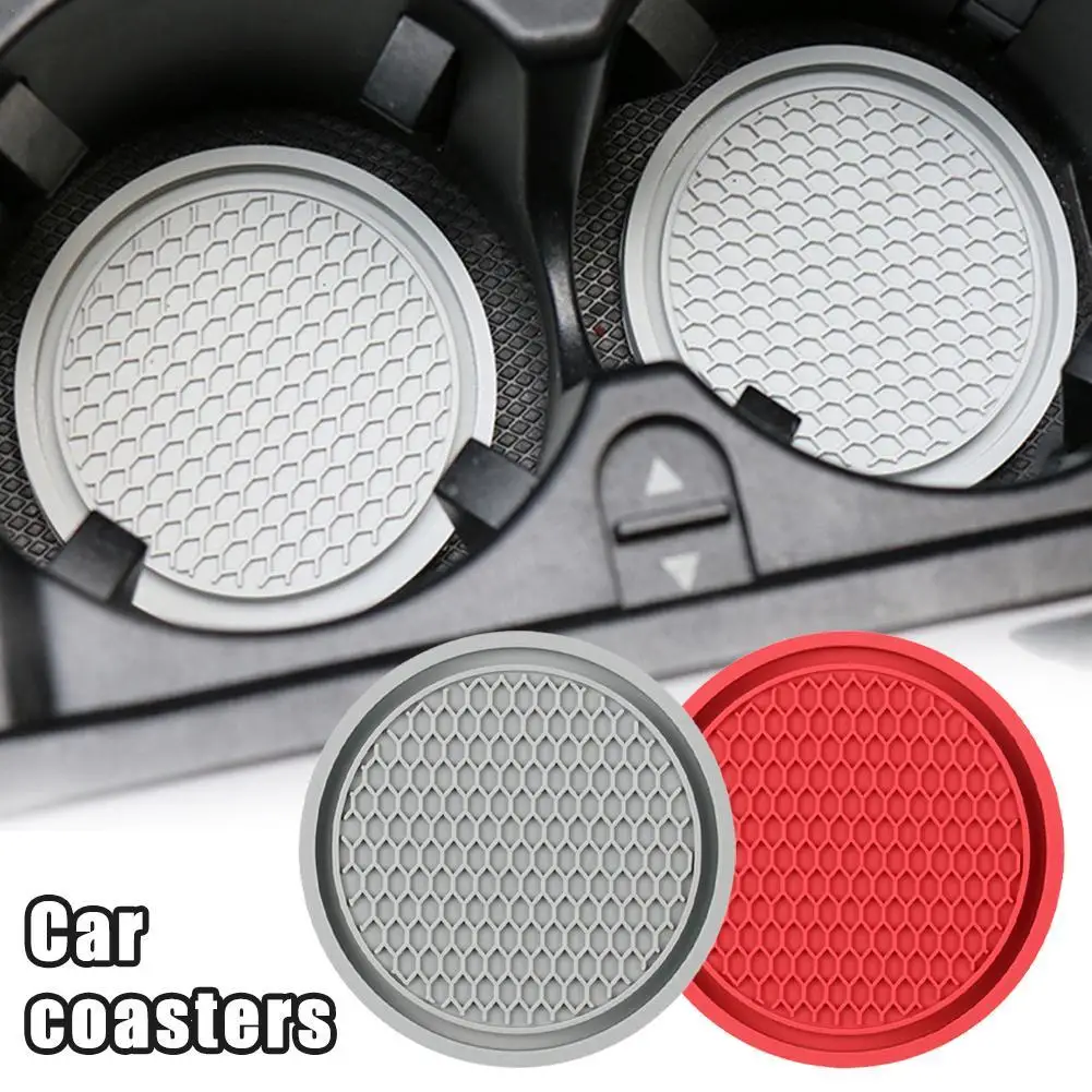 Car Water Cup Pad Holders Non-slip Diamond Rhinestone Rubber Mat For Bottle Holder Coaster Auto Interior Anti-skid Cup Holders