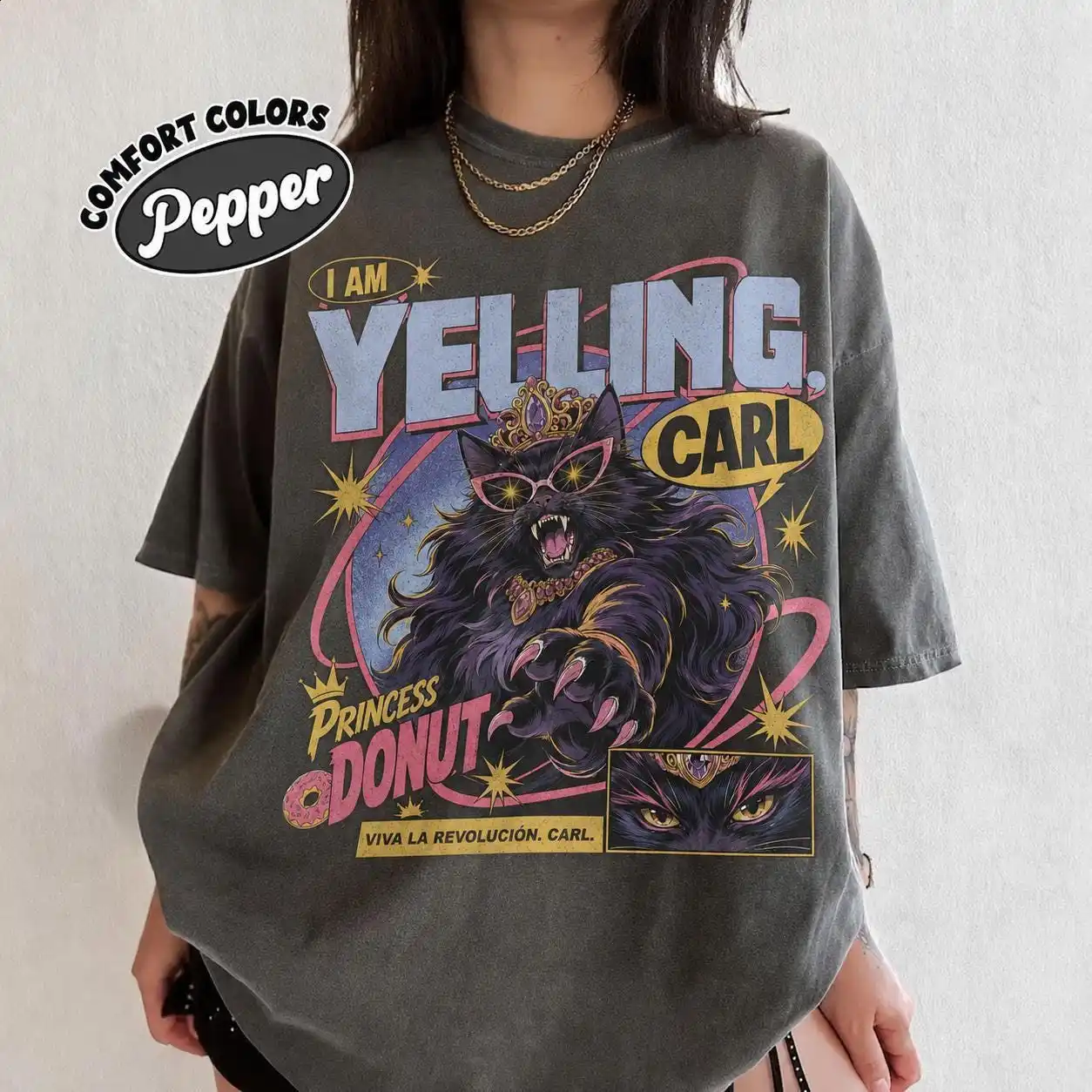 Princess Donut I Am Yelling Carl Shirt, Viva La Revolucion Dungeon Crawler Carl Fan Art Tee, New Achievement DCC LitRPG Gift