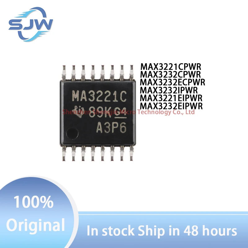 MAX3221CPWR MAX3232CPWR MAX3232ECPWR MAX3232IPWR MAX3221EIPWR MAX3232EIPWR encapsulation TSSOP-16 RS232 transceiver chip