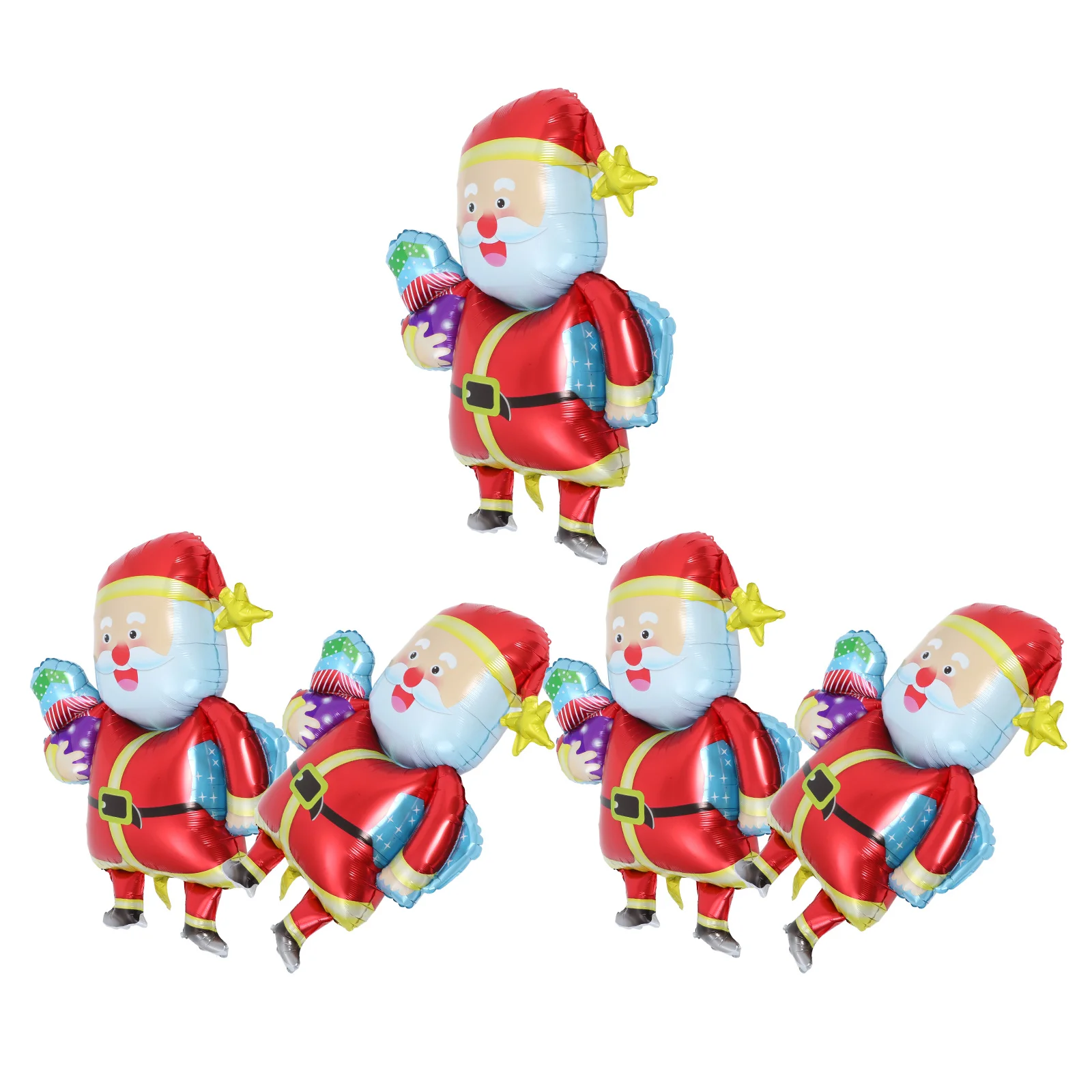 

5Pcs Santa Clause Balloon Christmas Aluminum Foil Balloons Xmas Holiday Party Decorations Festive Supplies Christmas Balloons
