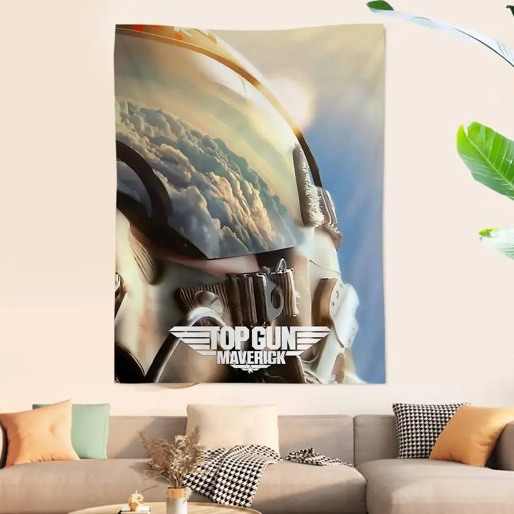 Tom Cruise Maverick Film Top Gun Printed Large Wall Tapestry Art Science Fiction Room Home Decor Decor Blanket