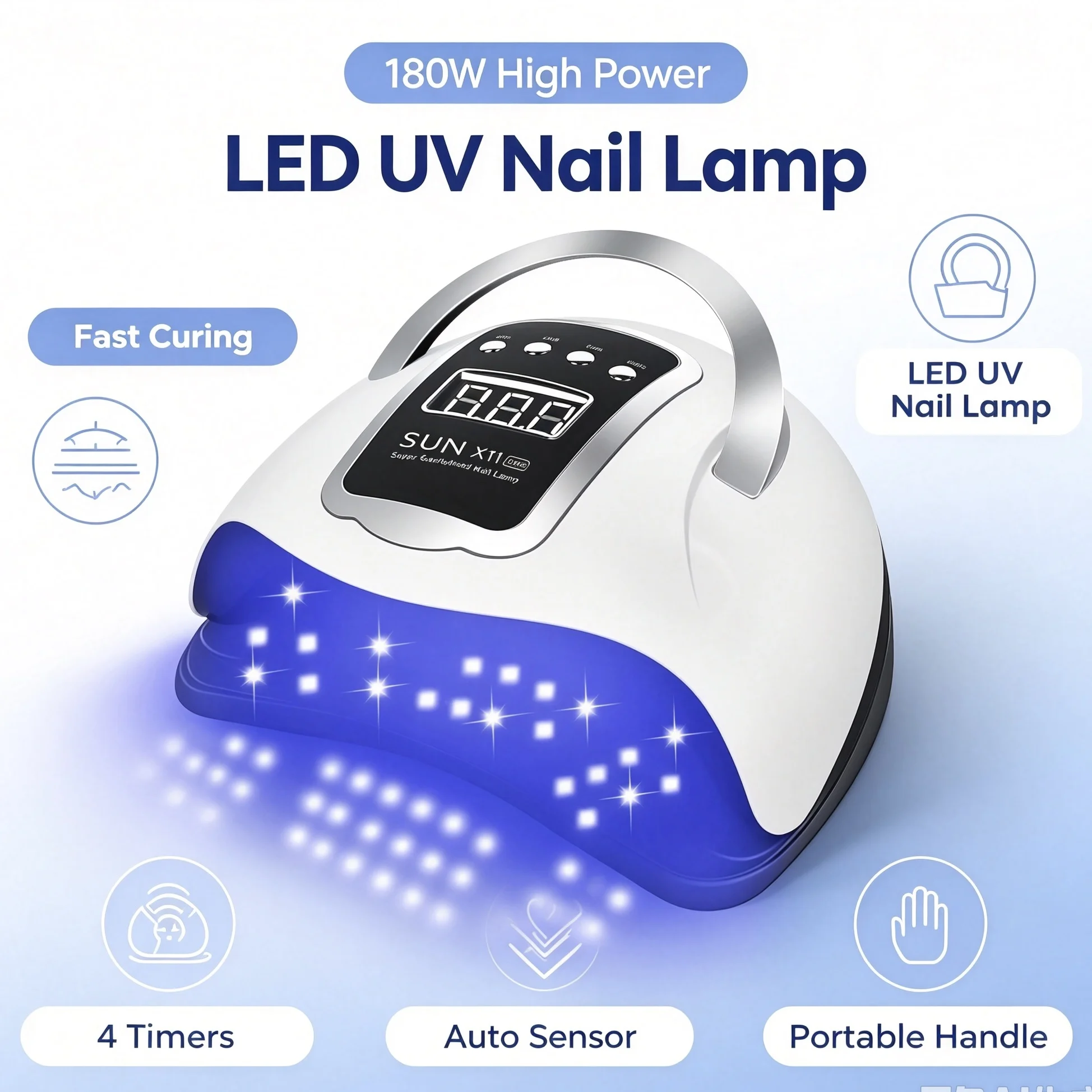UV LED Nail Lamp SUN X5 Max 150W Gel Nail Dryer Smart Sensor Timer LCD Display Nail Art Salon Tool