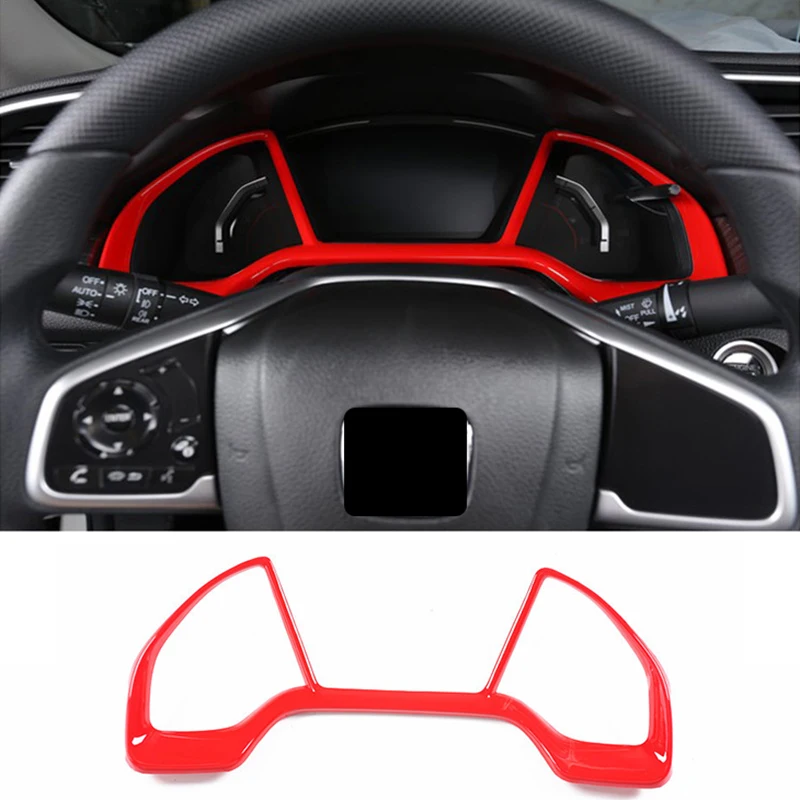 For Honda 10th generation Civic TYPE R Stickers Red Interior Trim civic 2016 2017 2018 2019 2020 styling Accessories