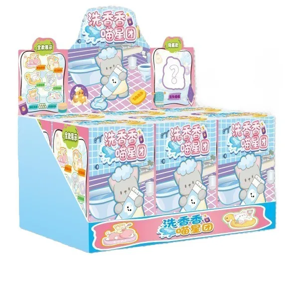 Bath Time Meow Crew Blind Box Cute Bathing Cat Figurine Cat PAI Series Resin Desktop Home Ornament Mystery Box Surprise Toy Gift - view 5