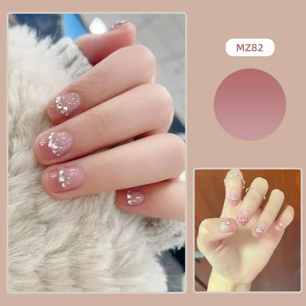 Diy Nail Salon at Home Instant Style Transformation 24pcs Lightweight Ballet Nude Fake Nails Long-lasting for Effortless