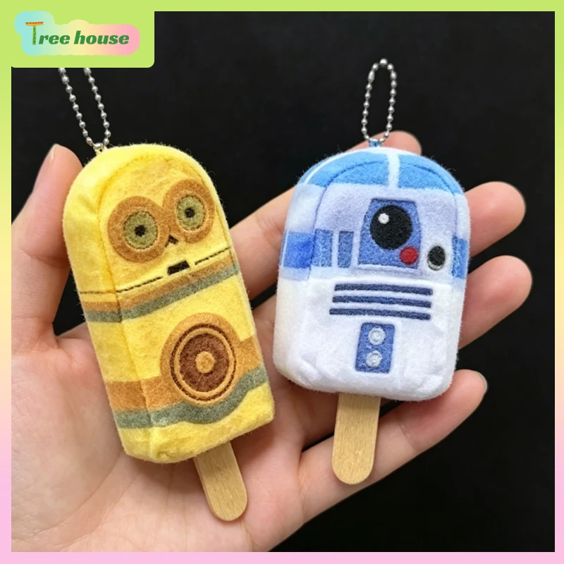

HotToys Star Wars Popsicle Mini Plush Keychain Blind Box, Cute The Mandalorian Grogu Bag Pendant Anime Peripheral Collectible