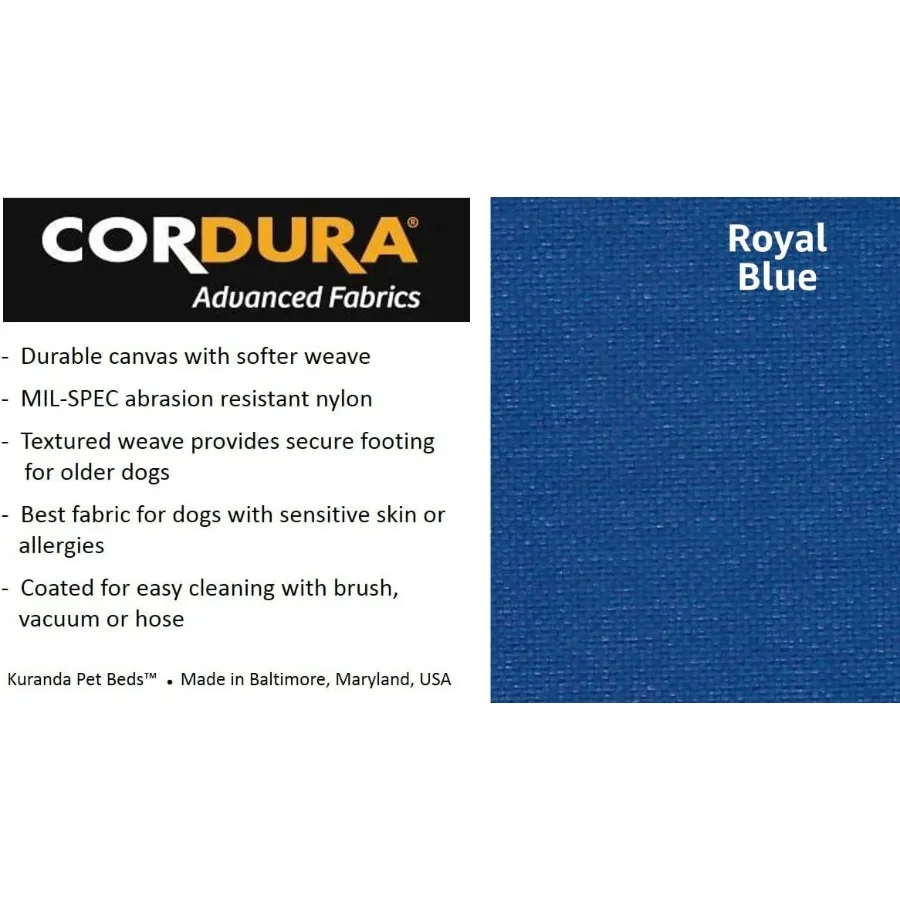 Almohadilla ortopédica de lona para perros grandes, tela Cordura duradera con acolchado grueso para soporte de articulaciones y identificación cómoda