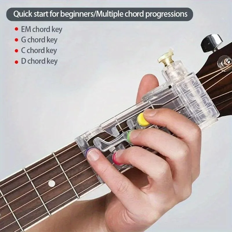 Gitarren-Anfänger-Trainingsgerät zur Akkord-Lernung Schmerzfreier Finger-Übungsanhänger Übungszubehör – Detail 1