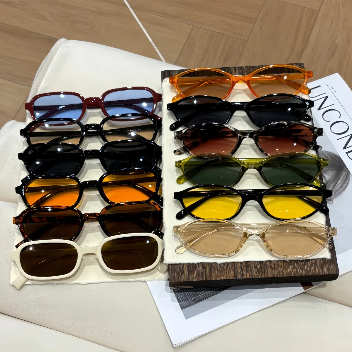 

12 шт., модные солнцезащитные очки в европейском и американском стиле ретро для мужчин и женщин, универсальные, для защиты от солнца и УФ-излучения летом