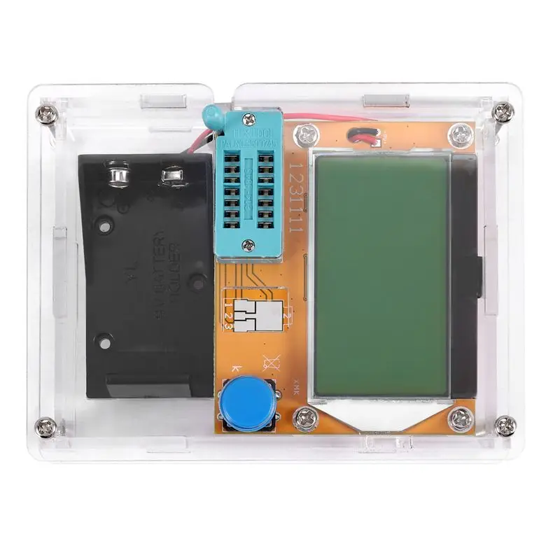 ESR Meter Mega328 Transistor Tester Digital V2.68 LCR-T4 Capacitance MOS/PNP/NPN LCR 12864 LCD Screen Tester With Box