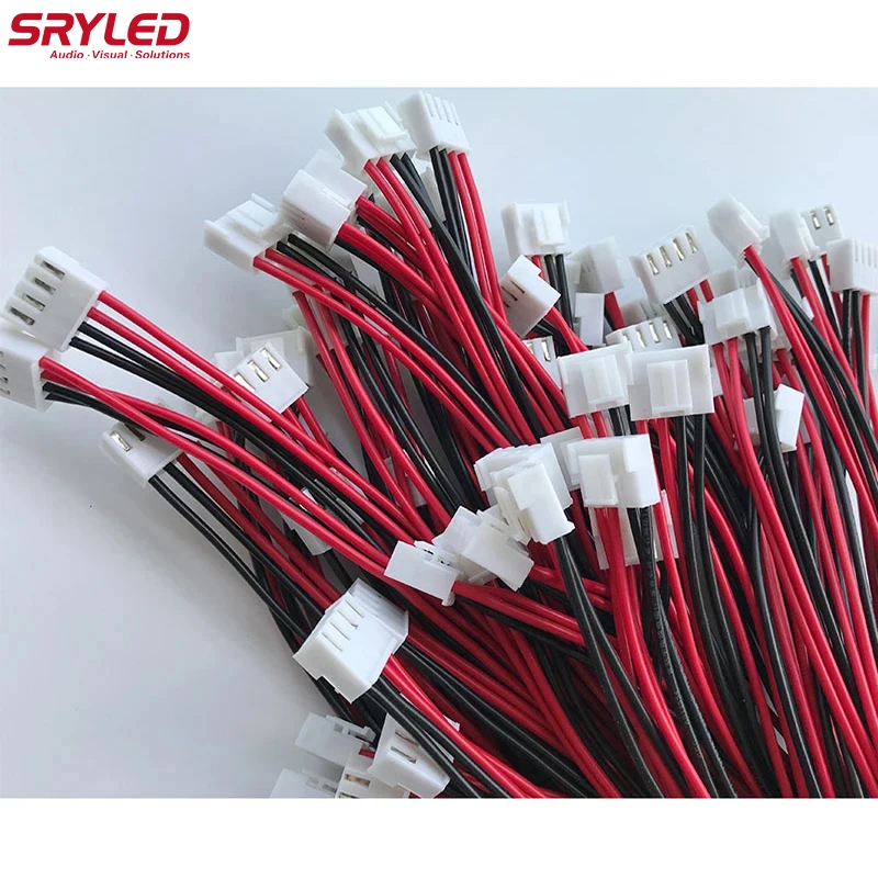 SRYLED Power Cable 50cm Pure Copper 1 to2 Red And Black Indoor Full Color Led Display Screen Modules