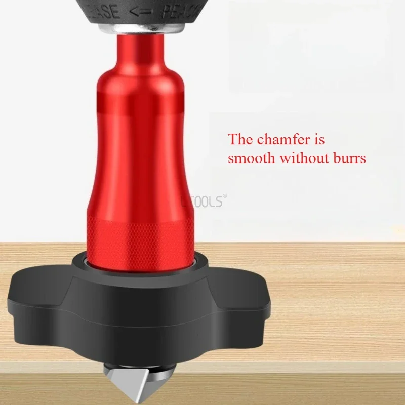 

3 in 1 Multifunctional Countersink Drill Bit Set 8/10mm Blade Double Edged Chamfer Cutter Adjustable Woodworking Chamfering Tool