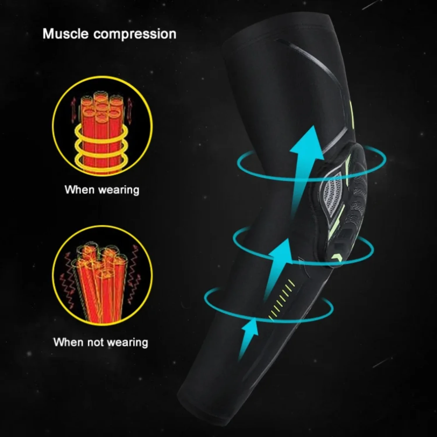 1PCS Sports Stretch Honeycomb Arm Guard Anti-Collision Pressure Elbow Cover Pad Fitness Armguards Sports Cycling Arm Warmers Dog