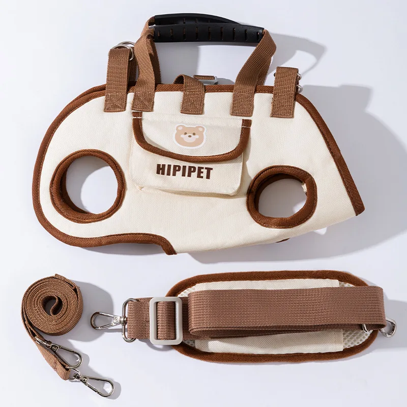 Hundetasche, tragbar, atmungsaktiv, multifunktionaler Rucksack mit Zugvorrichtung, leicht zu reinigender Rucksack, atmungsaktive, verstellbare Katzentasche, Petstrap – Detail 14
