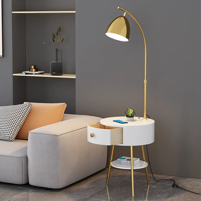 

Floor lamp living room bedroom bedside lamp creative shelf sofa side coffee table vertical desk lamp