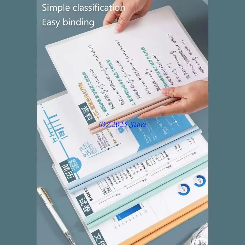 Q6rc 10pcs pasta colorida fixador para organizar arquivos escritório documentos teste escolar