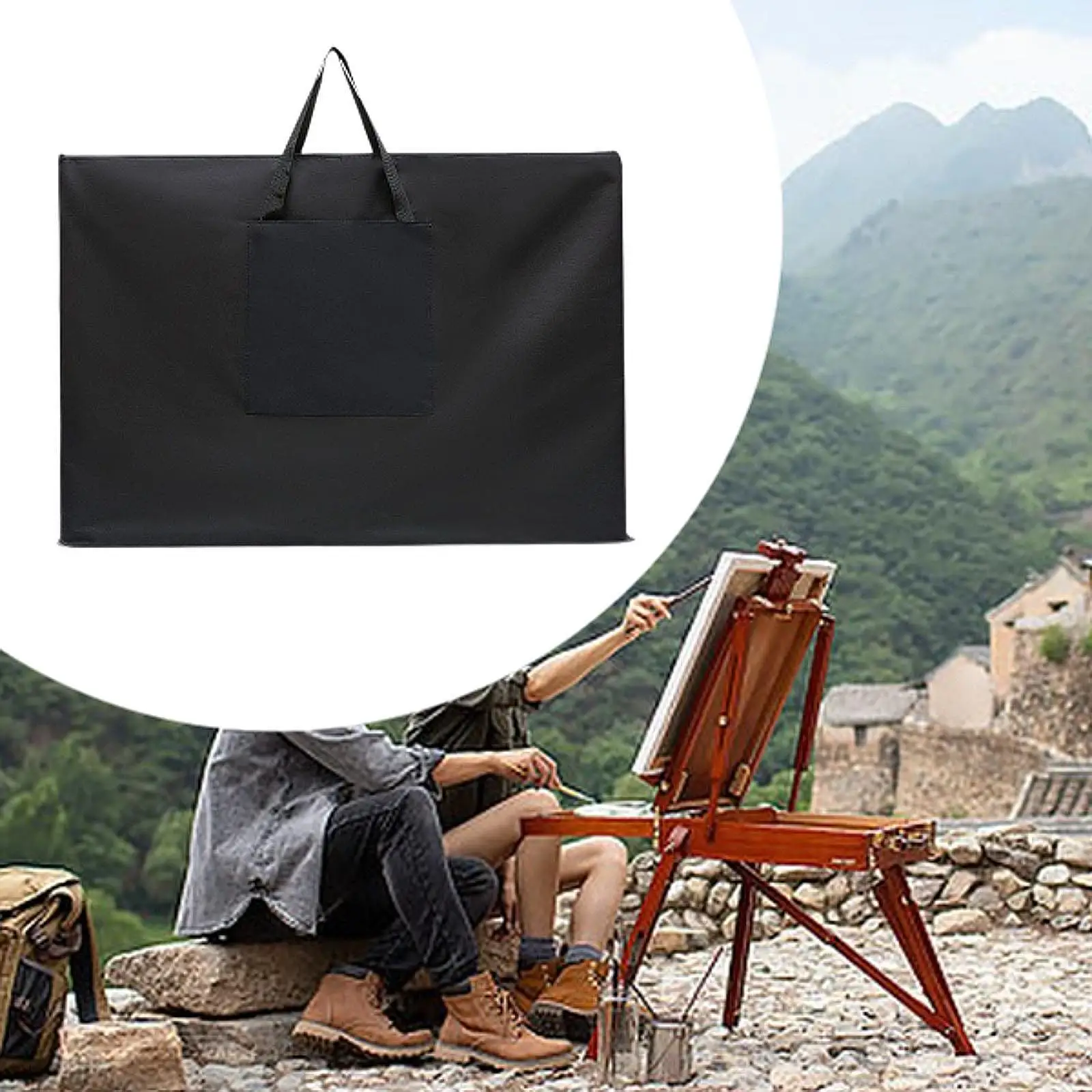 Portfolio Trage tasche Poster Board Aufbewahrung tasche tragbare Mehrzweck-Skizzen tasche 37.80 ''x 27.36'' für Künstler Kunstwerk Malerei