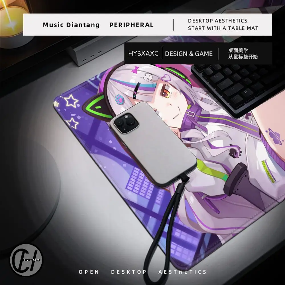 Hololive Murasaki Shion ماوس الوسادة مكتب السجاد ماوس الحصير ألعاب البساط مكتب الملحقات طاولة كمبيوتر منصات الكمبيوتر السجاد HD ماوس الوسادة