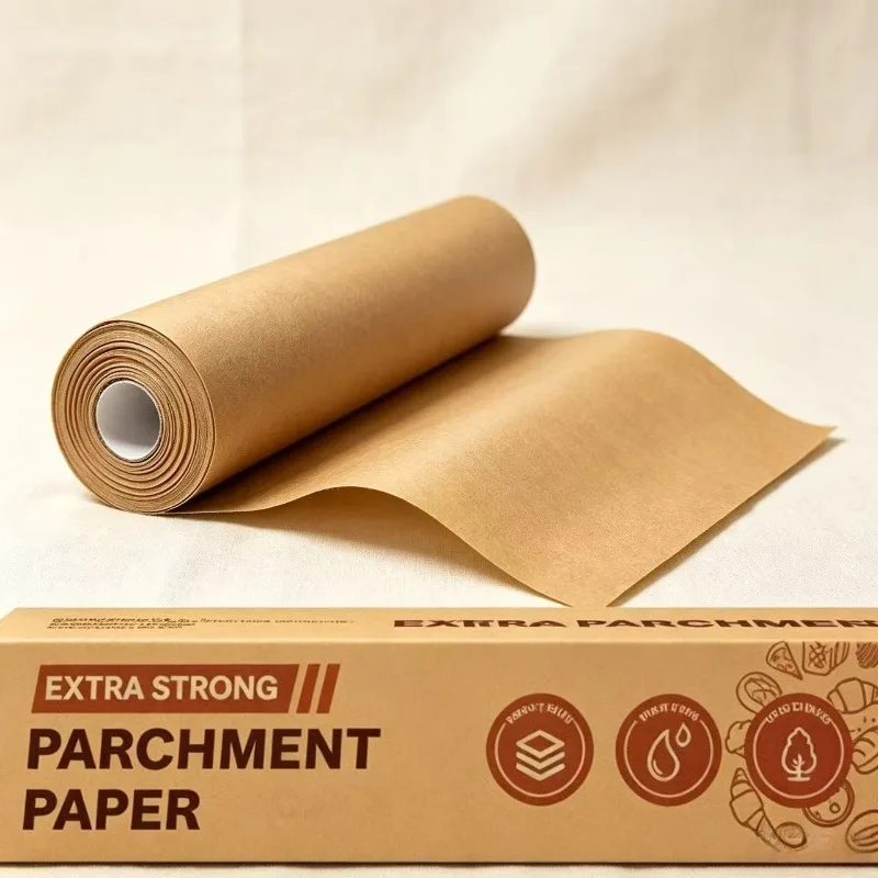Parchment Paper Roll,Unbleached Non-Stick Baking Paper with Slide Cutter for Cooking, Grilling, Frying，Air Fryer and Steaming