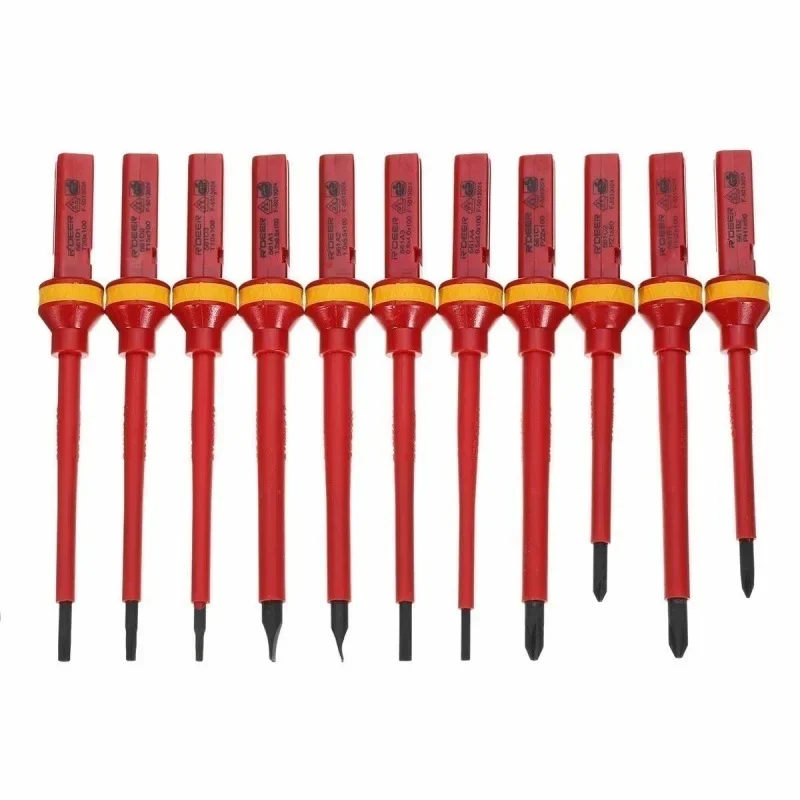 13 Pcs VDE Insulated Screwdriver Set High Voltage Electrician Phillips Slotted Screwdrivers Kit