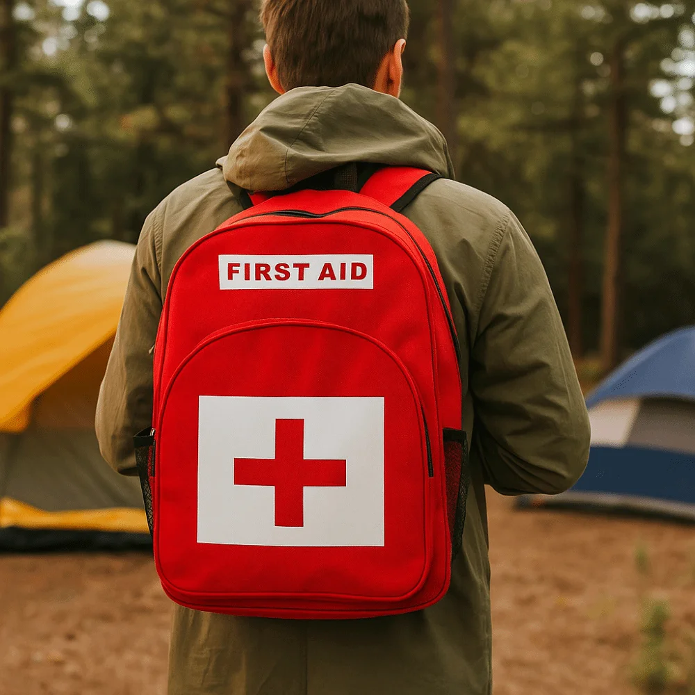 Empty Emergency Medicine Backpack Large Capacity Red Outdoor Rescue Bags Anti-Scratch Multi-Pocket First Responder Trauma Bags