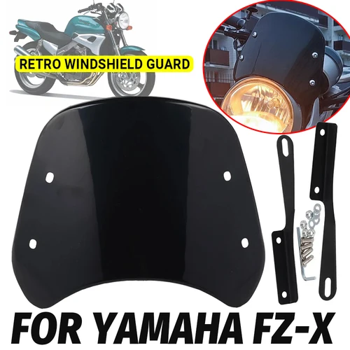 Imagen 1 del producto Accesorios para motocicleta, parabrisas Retro para YAMAHA FZ-X 125 250 FZX, Deflector de pantalla de viento, protector de cubierta para velocímetro