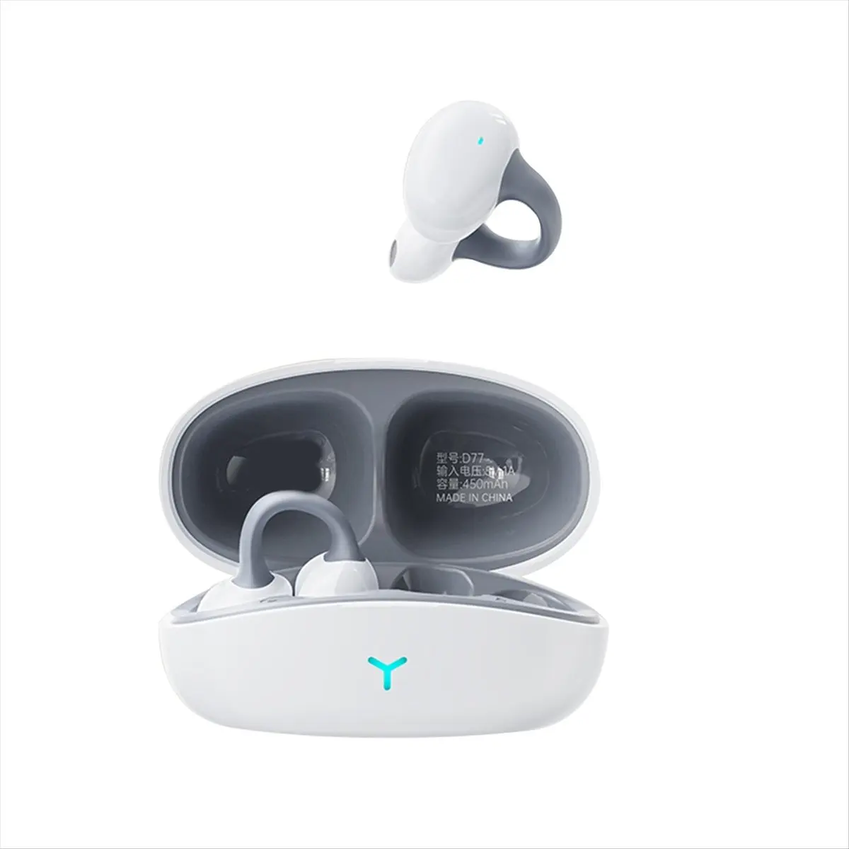 Y640A~!#D77 Clip Wireless Bluetooth Sport in-Ear Headset Headphones 55H Play IPX7 Waterproof Sweatproof Earphones