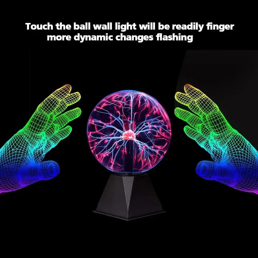 Magic Plasma Ball Lamp Touch Glass LED Night Light Atmosphere Lights Christmas Party Bedroom Decor Kids Birthday Gift Toy