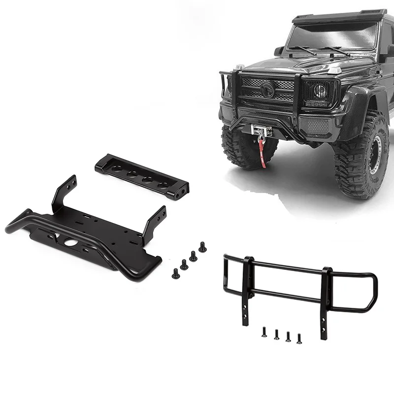 

Для радиоуправляемых моделей 1/10 (TRX-4, TRX-6, G63, G500) — универсальные металлические передние верхние и нижние балки, бампер.