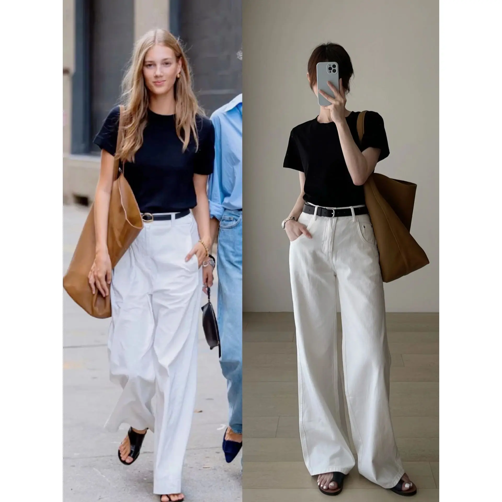 2000s White Jeans Women's Bermuda New  Loose Straight Tube Y2k Casual Denim Pants  Korean Fashion  Wide Leg Autumn Work Pants