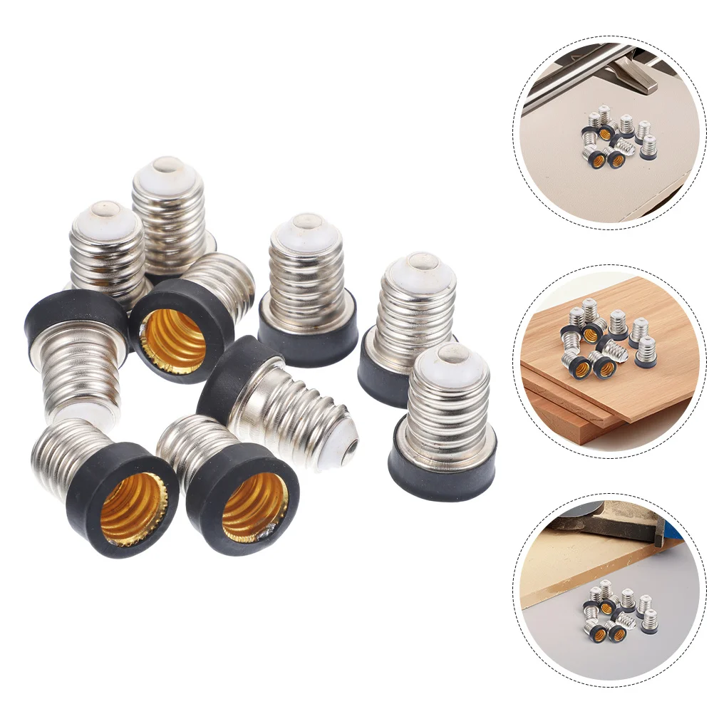 

12Pcs E14 to E12 Light Bulb Socket Adapter Lamp Base Conversion Holder for Ceiling Light Lamp Socket Converter Metal Adapter