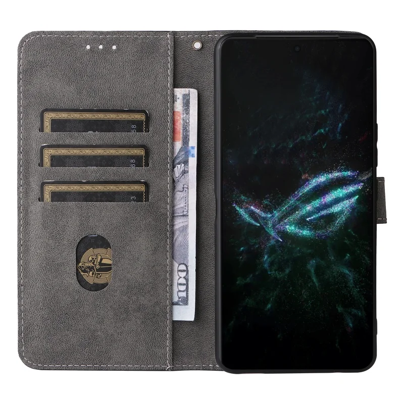 Para asus rog telefone 9 pro 2024 caso flip couro do plutônio carteira livro suporte caso para rog telefone 9 capa com slots de cartão telefone capa