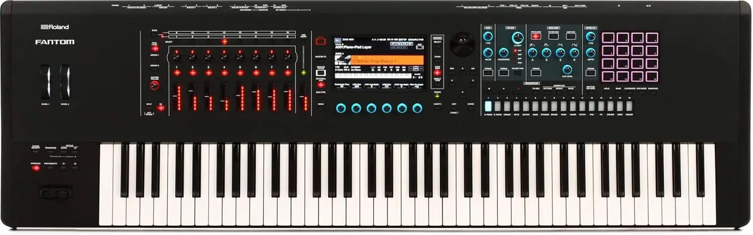 Roland FANTOM-7 76-key Semi-weighted Synthesizer Keyboard Music Workstation with Premium Sounds