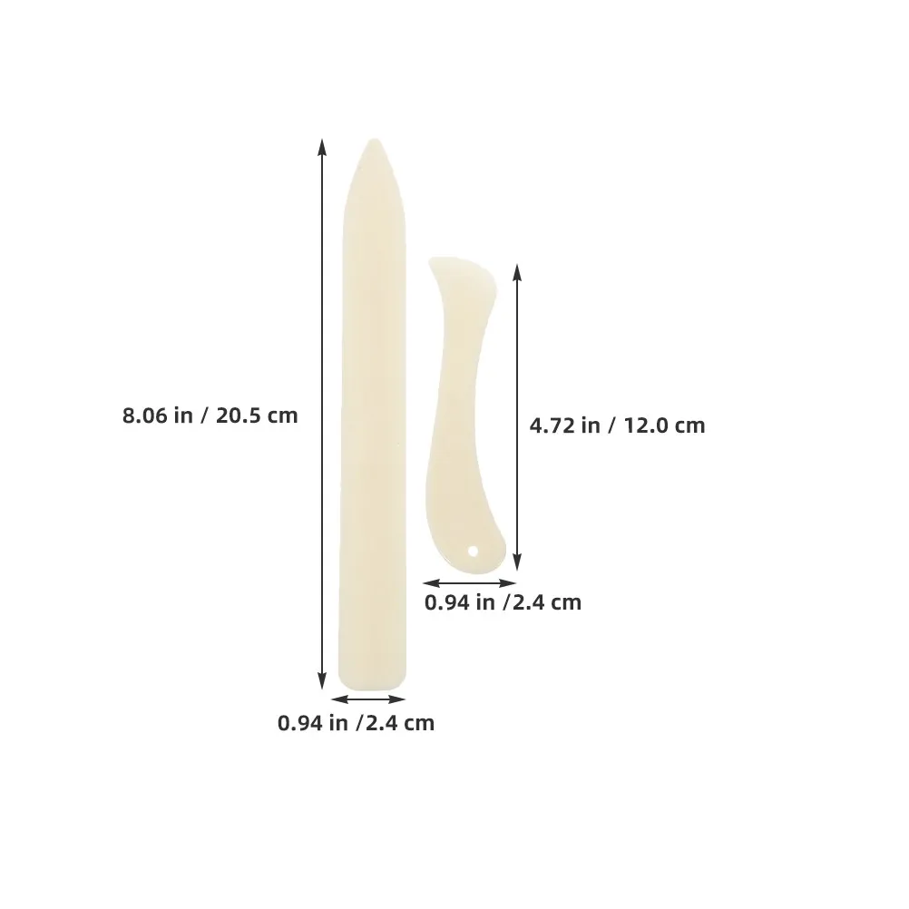 1Set Multi-Functional Faux Bone Folder Creaser Set Precision Straight Curved Design for Paper Craft Bookbinding