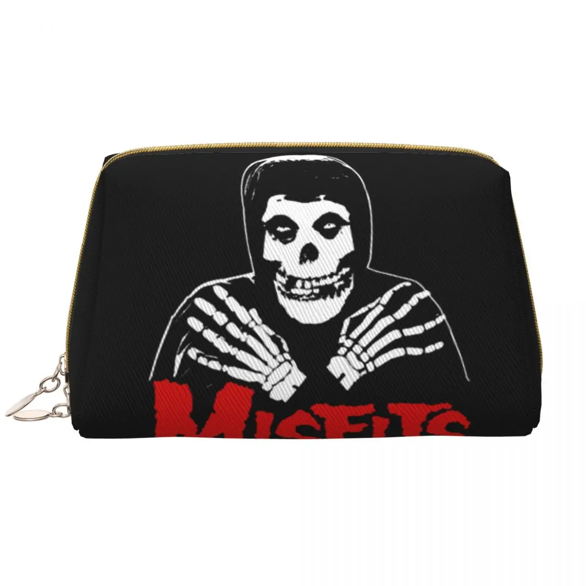 

Custom Misfits Horror Punk Rock Band Travel Cosmetic Bag Women Toiletry Makeup Organizer Lady Beauty Storage Dopp Kit