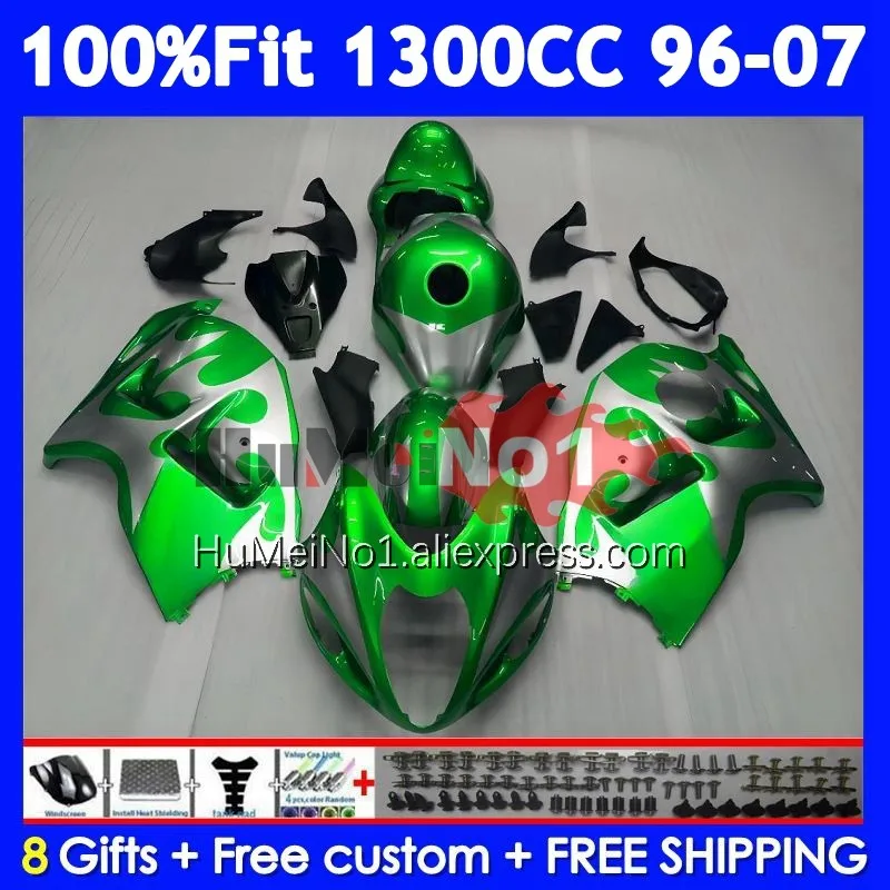 Fairing For SUZUKI GSXR 1300 CC Hayabusa GSXR-1300 126No.192 Green new GSXR1300 96 97 98 99 00 01 2002 2003 2004 2005 2006 2007