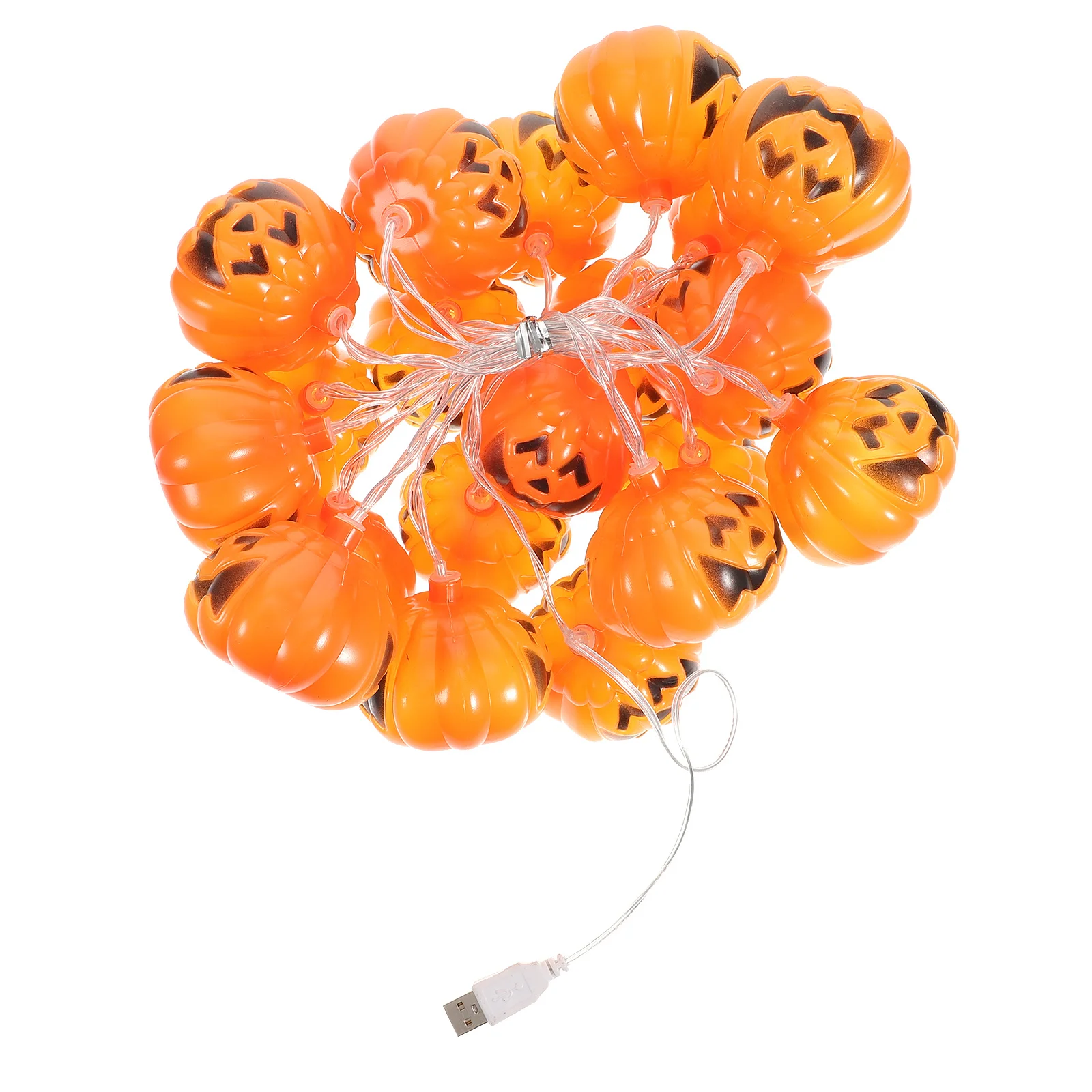 

3 Meters 20 Leds LED Pumpkin Light Halloween String Decoration Multi-Function Light for Desktop Window Door Mantel Festive Mood