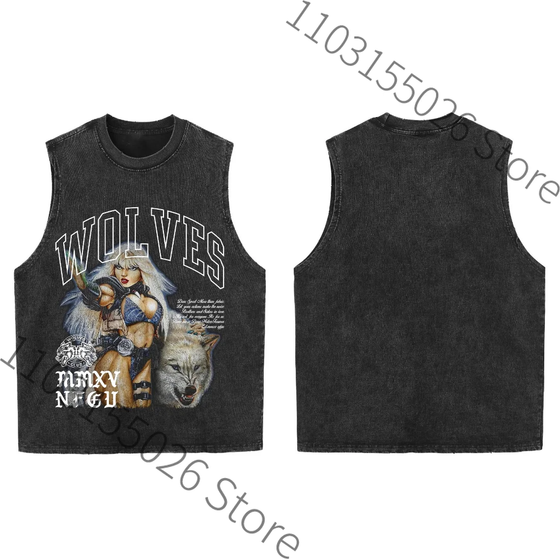 Darc Wolves Sport Vintage Washed Tops Tees Gym Bodybuiding Fitness Sleevess T Shirts Basketball Workout Crossfit Darcs Tank Tops