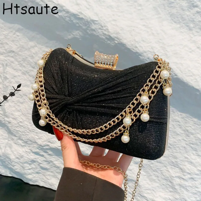 Wedding Bridal Clutch Handbag Women Evening Party Bag Chain Shoulder Bags Elegant Rhinestones Egg Shape Banquet Clutch Purse