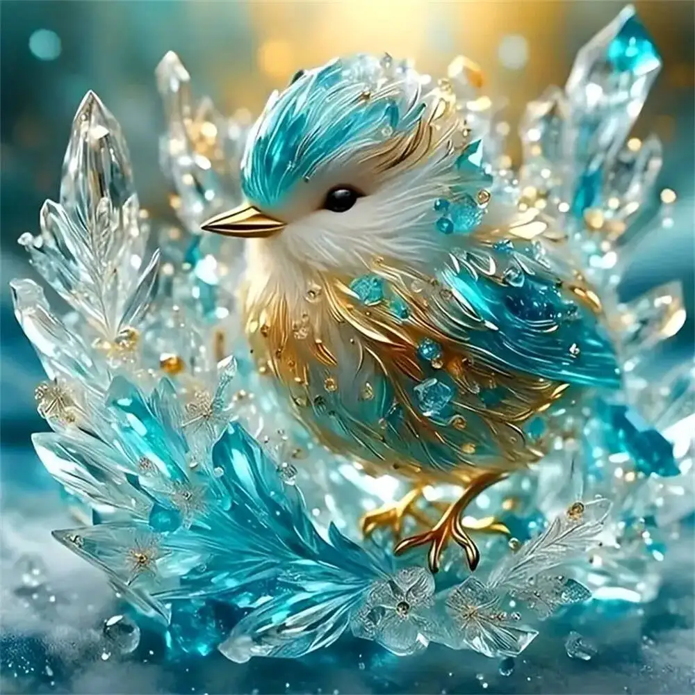 Vogel-Diamant-Stickerei Tier-Malerei DIY Vollrunde Diamant-Mosaik Kreuzstich-Sets Kunst Wanddekoration