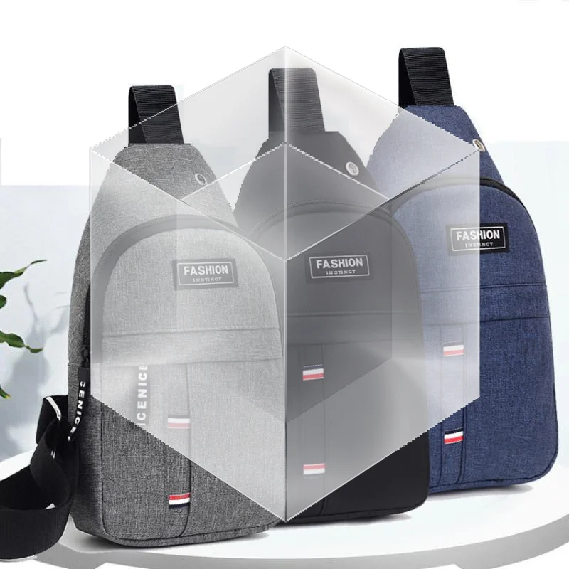 Sports Chest Bag One Shoulder Large Capacity for Men Outdoor Use
