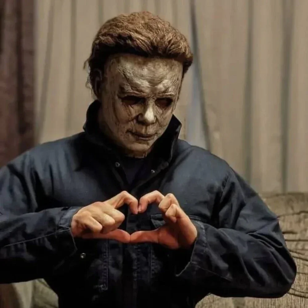 Halloween Michael Myers Maske Gruseliger Killer Vollkopfmaske Gruselige Brandnarbe Latex F – Detail 6