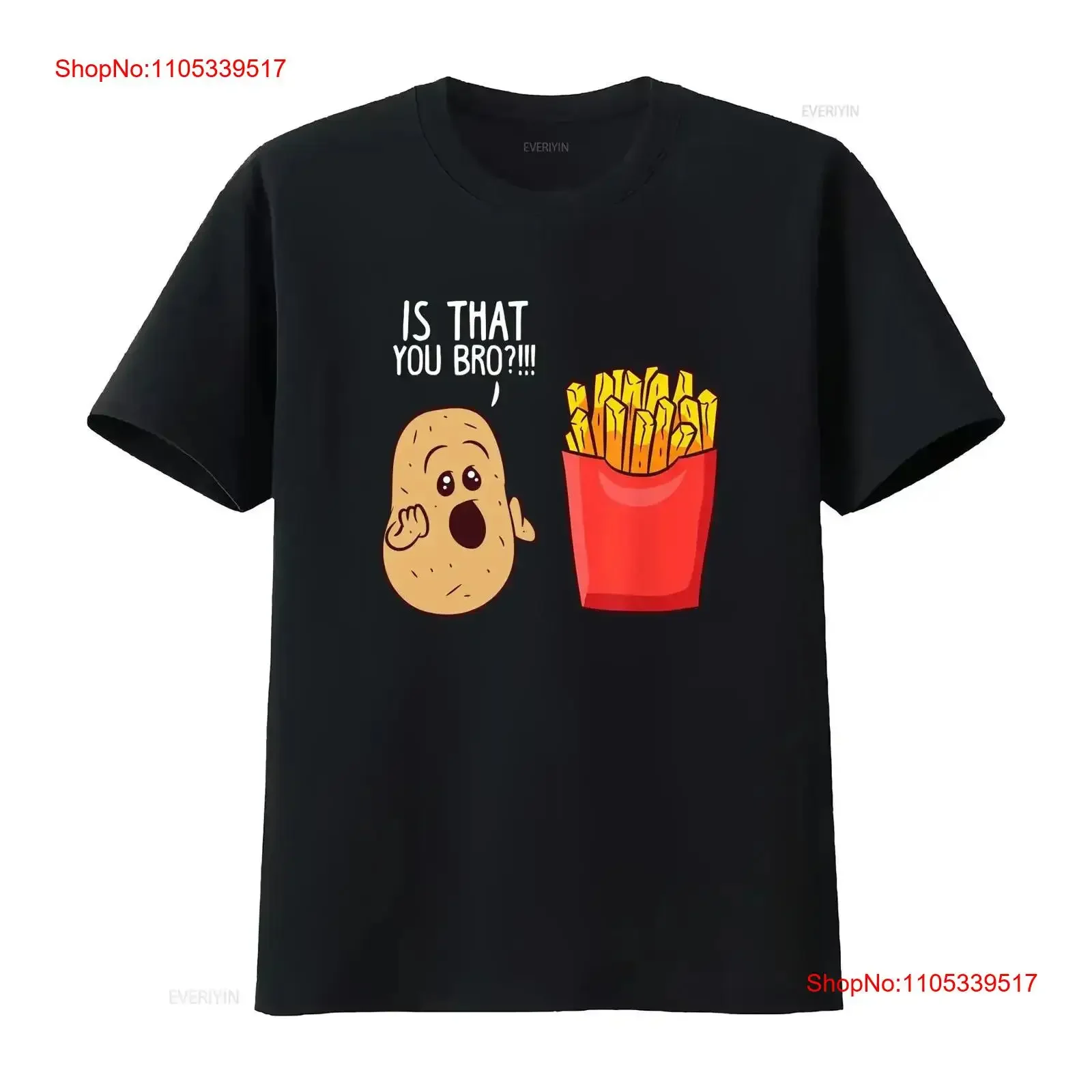 Potato Is That You Bro Funny French Fries Animated T Shirt vintage Washed Slightly fashion Soft Stretched Stylish vintage
